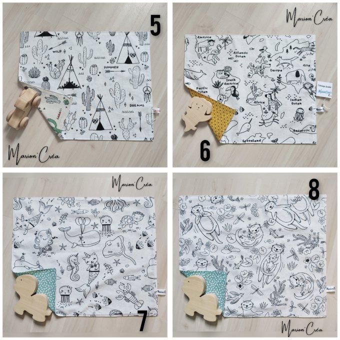 Feuille coloriage lavable - 12 modèles disponibles