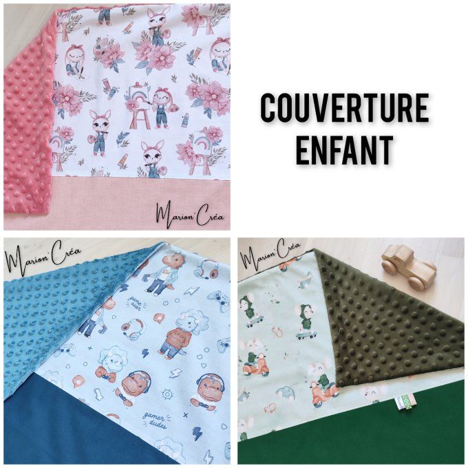 Couverture enfant - 3 modèles disponibles