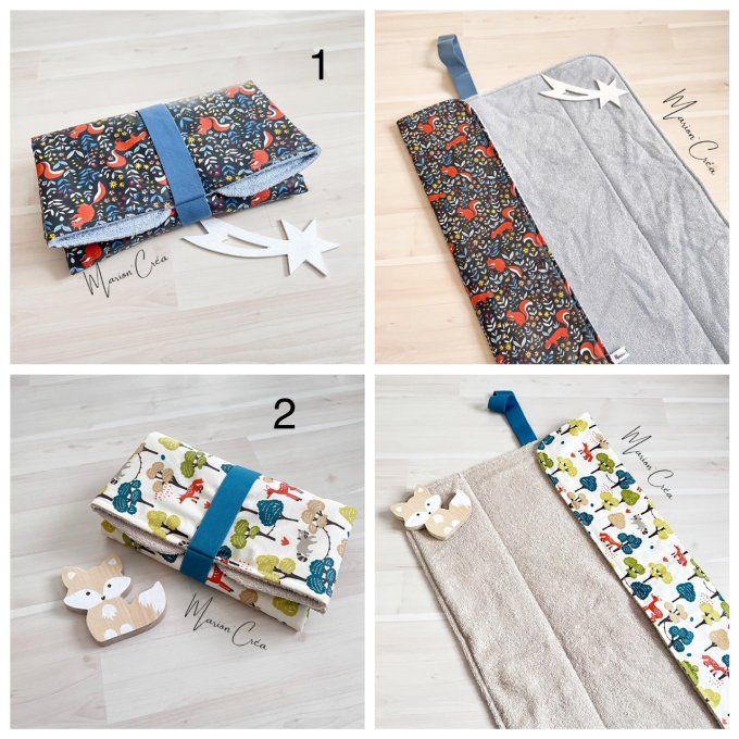 Tapis à langer nomade imperméable - 4 modèles disponibles