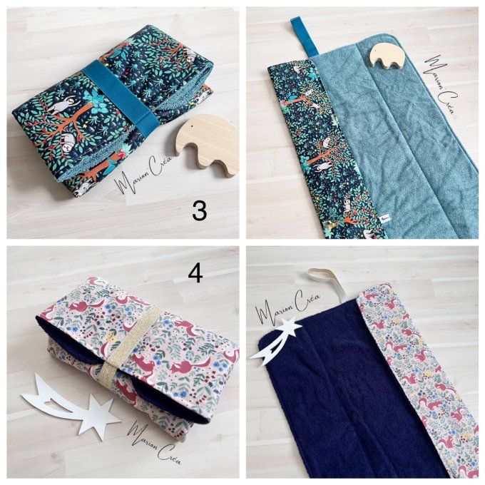 Tapis à langer nomade imperméable - 4 modèles disponibles