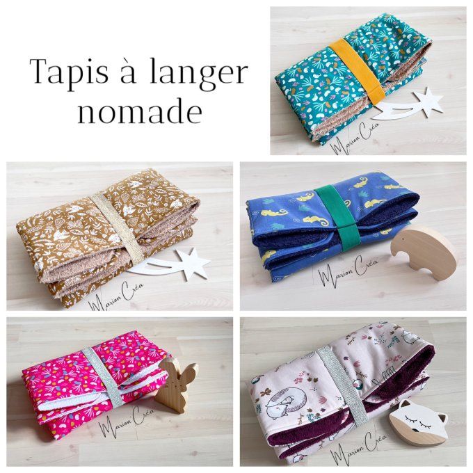 Tapis à langer nomade classique - 5 modèles disponibles