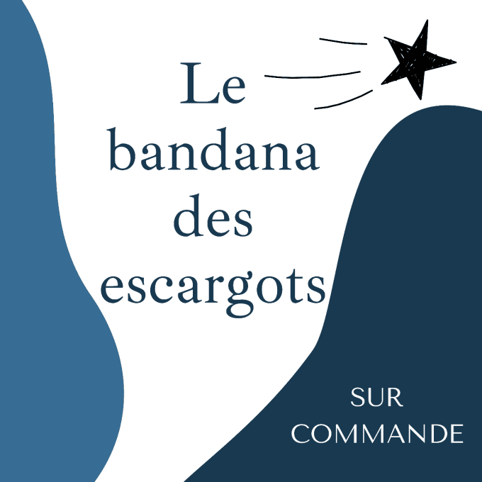 Le bandana des escargots en double gaze de coton - sur commande